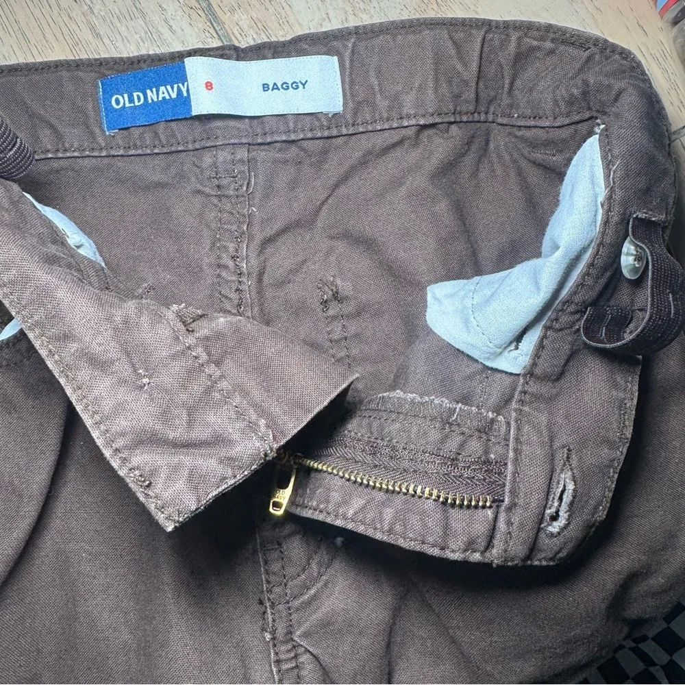 Old Navy Y2K Kid’s Boy’s 8 Cargo Pants Brown Loose Fit‎ Baggy Straight Leg
